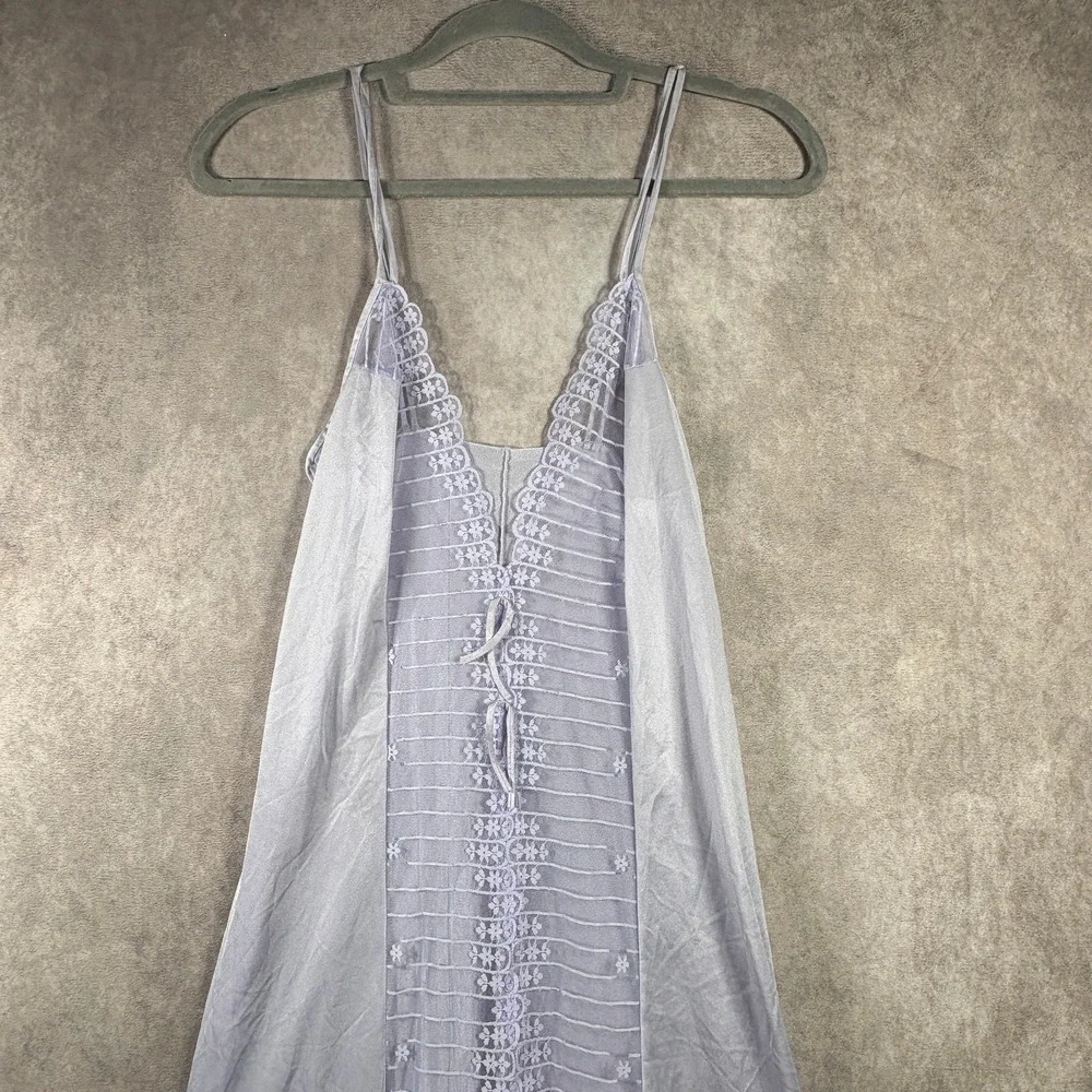 Vintage Kayser Nightgown Womens Medium Purple Lace Sleeveless V-Neck Honeymoon